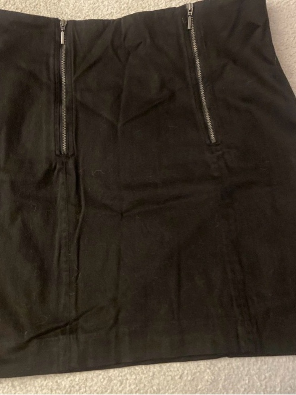 Armani exchange Women’s Black double Zip-Detail skirt